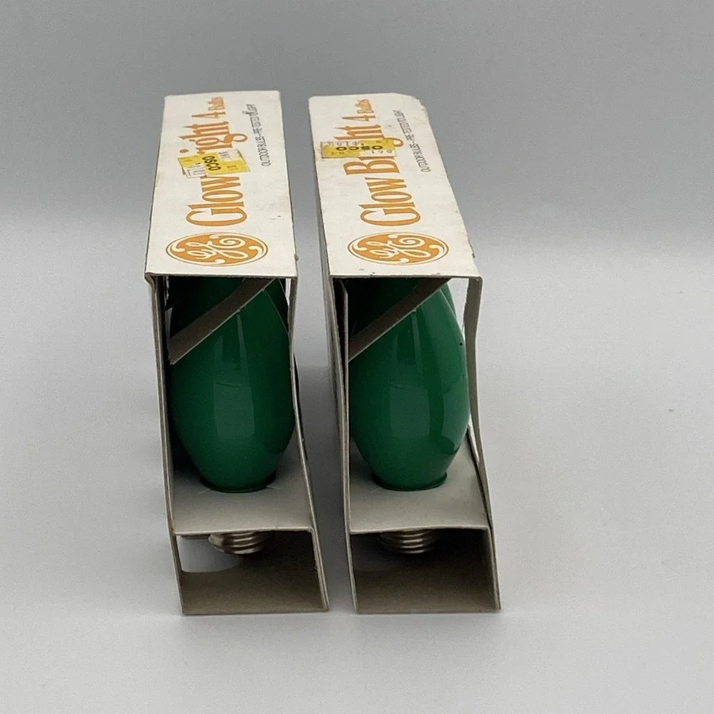 GE Bulb Lot Of 8 Christmas Holiday C9 All Green String Lights‎ VTG
